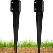 Fence Post Anchor 4''x4'', Heavy Duty Metal Ground Spike for Mailbox, Bird Fe...