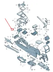 AUDI A4 Avant B9 Centre Console Cup Holder 8W0862533F6PS