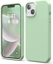 elago Liquid Silicone Case Compatible with iPhone 14 Case (6.1"), Premium Silicone, Full Body Protection - 4 Layer Shockproof Phone Cover, Anti-Scratch Soft Microfiber Lining (Pastel Green)