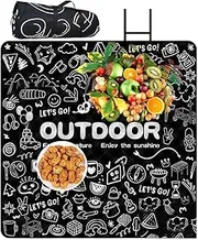 Jlobnyiun Picnic Mat | Waterproof Travel Picnic Blanket - Sandproof Slip Resistant Resting Pad for Yard Gathering Beach Garden Camping