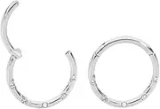 365 SLEEPERS Surgical Steel 16G 8mm 10mm Gem Hinged Segment Nose Lip Ring Helix Tragus Septum Earring Unisex Body Piercing Jewellery