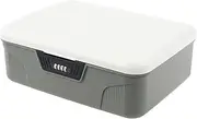Lockable Storage Box,Lock Box Plastic Storage Box Lockable Storage Bin Sturdy for Files phone Home Office Kitchen High Security (m)