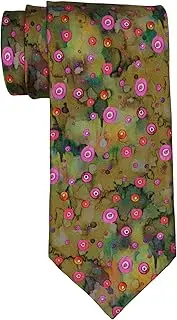 [Italo Ferretti] Satin Multicolor Modern Art Tie, Multicolor