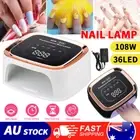 Smart Sensor Cordless UV LED Nail Lamp Touch Control Manicure Dryer Rechargeable