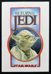 Star Wars Fan Club RETURN OF THE JEDI 'Yoda' 5.5" Sticker 1983 Unused Mcquarrie