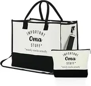 FORBIDDEN PAPER Grandma Mimi Yaya Retirement Dance Aunt Travel Book Witchy Gifts for Women Tote Bag & Makeup Bag Mothers Day