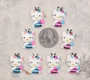 10 pcs x 1" Resin Honey Bee Kitty Cat Flatback/Cabochon/Hello with Ladybug SB54
