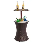 PE Wicker Ice Bucket With Height Adjustable Table
