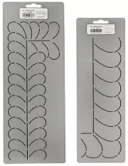 Quilting Stencil Feather Border W/ Corner 2 Borders Design Quilters Stencils Set