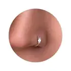 Tiny White Opal Nose Ring – Thin 24 Gauge 7Mm Nose Piercing Hoop - 925 Sterling