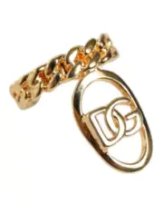 Dolce & Gabbana Chain Logo Ring Gold - Rings -Size One Size