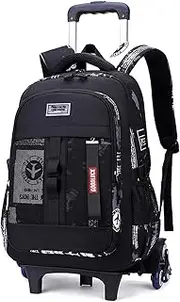 [Yumenam] Children's Backpacks, Kids Rolling Backpack for Boys School Bag Children's Backpack Rolling Backpack with six 6 Wheels