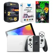 Nintendo Switch White OLED Console + Luigi’s Mansion 3 Bundle