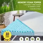Memory Foam Mattress Topper COOL GEL BAMBOO Cover 5/8CM Underlay Matress Pad HOT