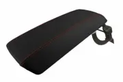 Console Lid Pull Over Armrest Cover Leather for Ford Edge 11-20 Red Stitch