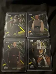Topps Star Wars Chrome Black Gold 4 Card Lot Rex Dooku ++ /50 - 2022
