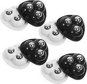 Cabilock 8Pcs Heavy Duty Appliance Caster Wheels Rotation Mini Swivel Rollers with Ball Bearings Self Adhesive Quiet Wheels for Storage Boxes and Bedside Tables Smooth Movement