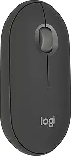 Logitech Pebble Mouse 2 M350s Slim Bluetooth Wireless Mouse, Portable, Lightweight, Customisable Button, Quiet Clicks, Easy-Switch for Windows, MacOS, iPadOS, Android, Chrome OS - Tonal Graphite