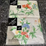 Lady Pepperell Cathay Full Flat Fitted Sheet NOS Floral French Country Vintage