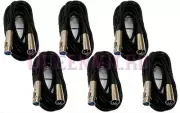 6 x 15Ft XLR Shielded 3Pin Male to Female Mixer Audio Cord MIC Microphone Cable