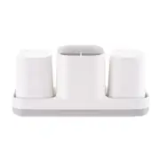 Kids Toothbrush Holder with 2 Cups 3 Electric Toothbrush Toothpaste Holder