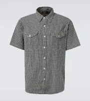 [RRL] RRL Plaid cotton and linen shirt UK 16 blue