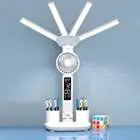 LED Desk Lamp USB Dimmable Touch Foldable Date Temperature Clock Eye Protection