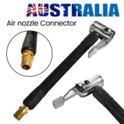 Motorcycle Bicycle Car Flexible Clip On Air Tyre Tire Chuck Inflator Hose Tool