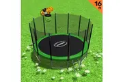 Blizzard 16ft Trampoline with Basketball Green