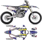 Kungfu Graphics Custom Decal Kit for WR250F WR 250F 2020 2021 2022 2023 2024,Blue White Yellow, YMYZF25194518N019-KO