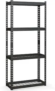 Giantex 4-Tier Metal Shelving Unit, Heavy Duty Wire Storage Racks with Anti-Slip Foot Pad, Anti-Tipping Device, Height Adjustable Shelves for Warehouse, Garage (70 x 30 x 152.5 cm)