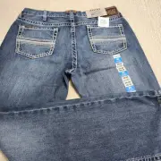 Ariat M2 Relaxed Bootcut Jean Men 36x36 Whisker Stackable Cassidy Cowboy Denim