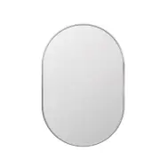 Barelli 750 x 500mm Chrome Modena Pill Shaped Framed Mirror