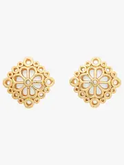 Spade Flower Lace Studs