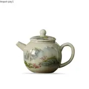 Landscape Pottery Kettle Vintage Teapot Tea Ceremony Set Antique Teaware Type