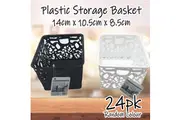 24x Plastic Storage Basket Organiser Container Bath Shower Caddy Tray Small