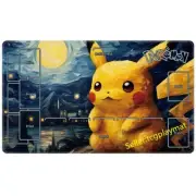 Pikachu Pokemon Playmat With Zones Trading Card Game Play Mat 24*14" _jj15