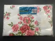 Stevens Mohawk Famous Fine Muslin Full/Double Top Sheet Only Pink Floral 81x108