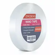 DoubleSided Heavy Duty Mounting Washable Transparent Adhesive Nano Wall Tape 18'