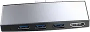WOFASHPURET Docking Station Mini Hub Dock Holder Hub Expansion Transfer Adapters Portable Data Hub USB hubs Data USB Hub Multifunction Hub USB a hub pro Dispenser Computer Aluminum Alloy