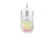 Laser Wired Gaming RGB LED Mouse 12800 DPI Optical For PC Laptop Computer White