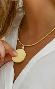 [Devon Woodhill] 18K Yellow Gold Deluxe Diamond Trefoil Locket Necklace