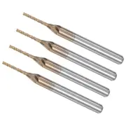 4pcs 3.175mm Shank 1mm Diameter Ti-Coated Carbide Corn End Mill CNC Router Bit