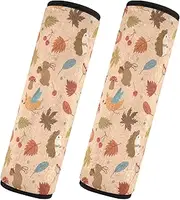 Car Seat Belt Pads Set of 2 Soft Unique Auto Seatbelt Shoulder Pad Camera Bag Strap Cover Car Accessories for Adults and Kids M Fall Icon