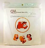 Happy Animals Mobile Crewel Idea Kit 8 x 14 VTG 1979 by CM Columbia Minerva 7987