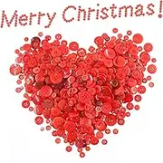Swpeet 1000Pcs Christmas Craft Buttons, 2 and 4 Holes Red Round Craft Resin Sewing Buttons Suitable for Christmas Sewing Decorations, Art & Crafts Projects DIY Decoration - Red