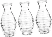 OSOLADY 3Pcs Glass Diffuser Bottles Wide Mouth Jars for Essential Oils Perfumes Fragrance Release Elegant Design for Home Aromatherapy Scented Liquids