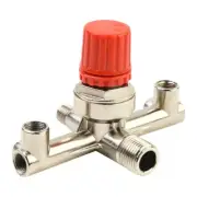 1*Double/Outlet Tube Air Compressor Switch Pressure Regulator Valve Fitting Part