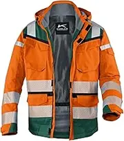 Kübler PSA Reflectiq Jacket 1307 Warning Orange/Moss Green S