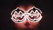 Light Up Led Flashing Pumpkin Skull Halloween Glasses , Black / Orange NEW! FAST